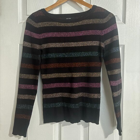 Vero Moda Sweaters - Vero Moda Black Glitter Striped Sweater